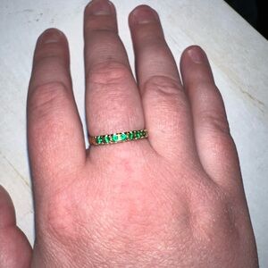 18kgf Gold Filled Crystal Bar Ring 💍